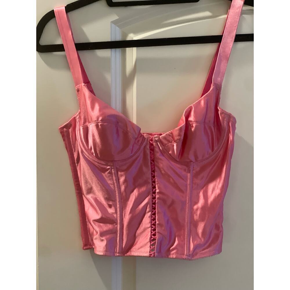Corset Josie pink 36A/B under wire adjustable straps midriff 26” waist